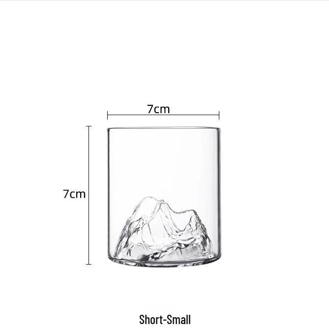 Japanese Retro Mountain View Borosilicate Glass Tea Cup - High Temperature Resistant