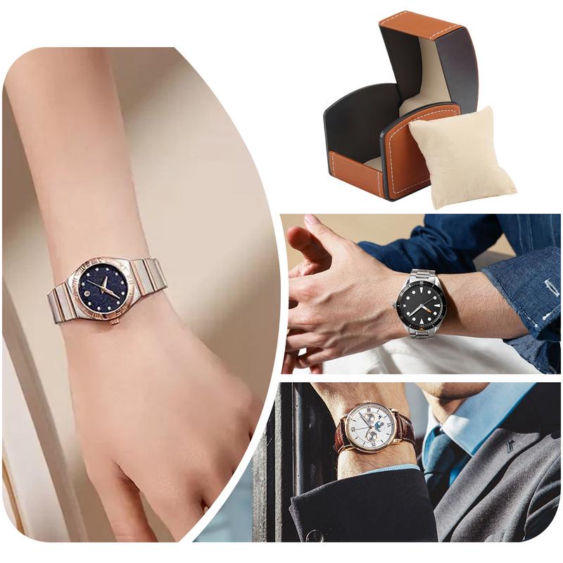 Luxury Watch Storage Box PU Leather Elegant Watch Organizer Jewelry Protection Travel Case for Shopping Malls Wardrobe