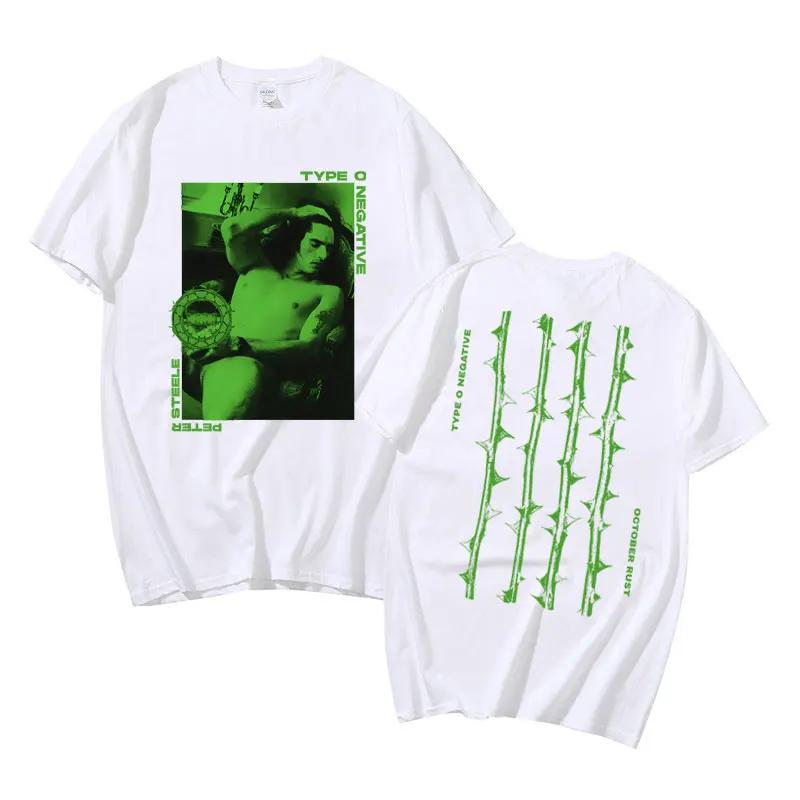 2025 Summer Type O Negative Art Aesthetic Male Fashion Cotton Tshirt Men Women Vintage Rock Band Men's Retro Oversized Tees