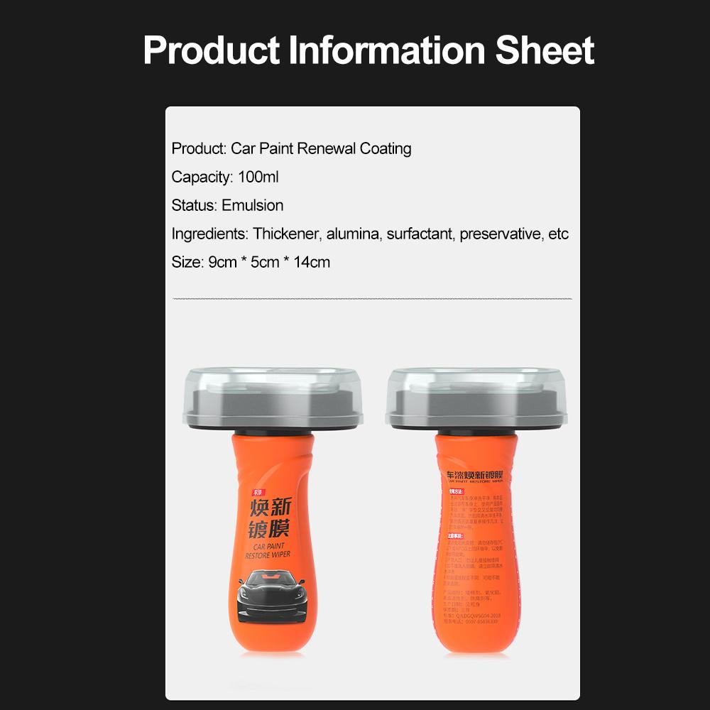 100ml Car Windshield Cleaner Water Repellent Oil Film Remover Auto Paint Coating Plastic Parts Renovation for Car Truck SUV