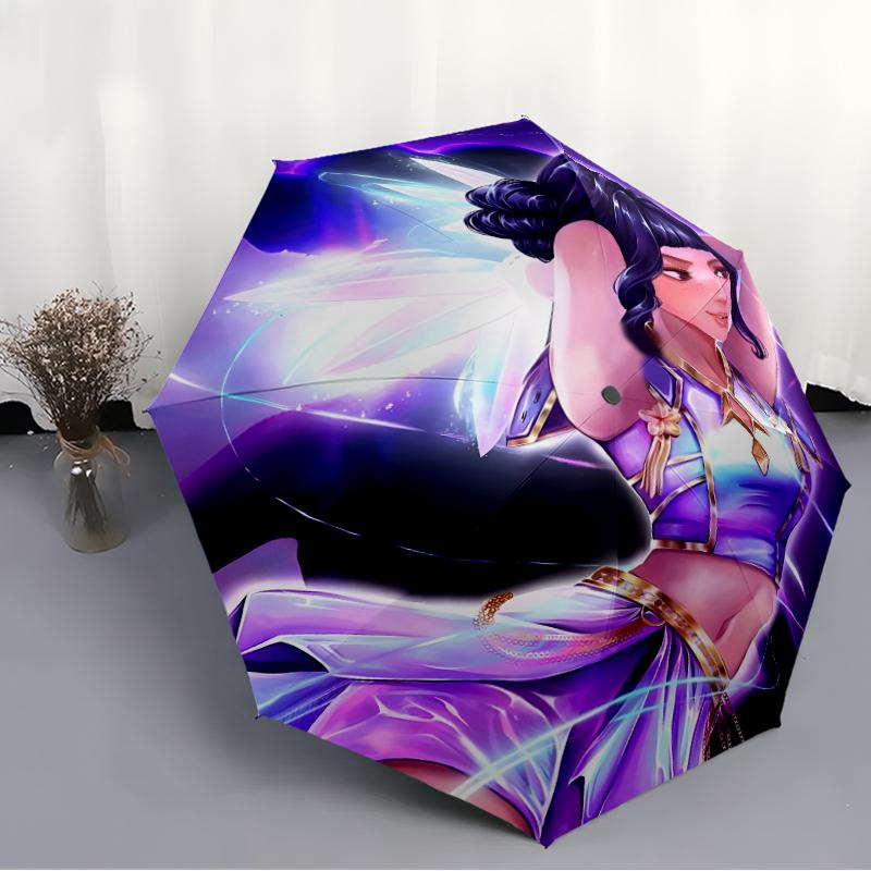 1pc KPop Demon Hunters ZOEY5 Umbrella, Sun Protection, And UV Shielding. It Has Eight Sturdy Ribs for Outdoor Use And Perfect Gift