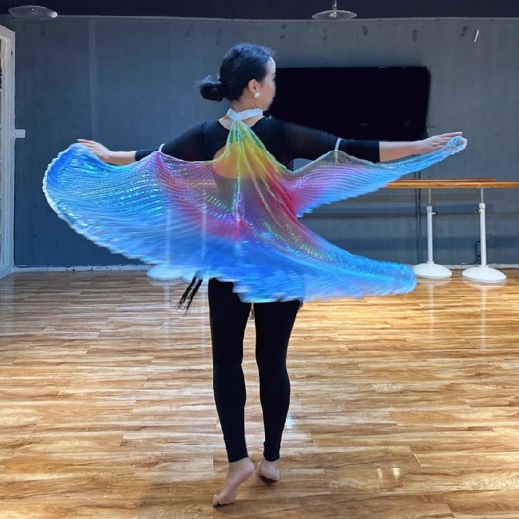 Shimmering Stage Performances Flags Hanging Neck Angles Wing Belly Dance Wing Adult Hand Hook Cloak Easy To Use