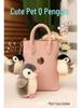 Penguin Brother & Sister Bib Plush Toy - Kid's Comfort Doll & Gift Pillow