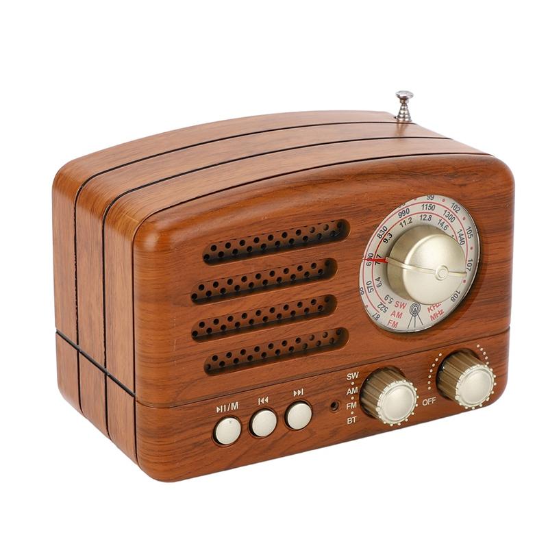 A96I-Retro Bluetooth Speaker Wireless Great Sound Quality Portable AM FM Radio For Bedroom Dining Room Office