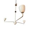 3-Arm Chandelier - 42" DIA Lola 3-Light Brass Chandelier Lighting