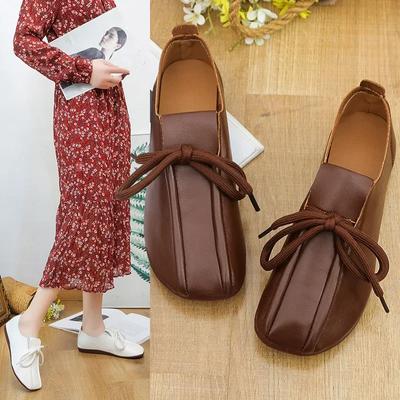 Frauen Runde Zehe Flache Bequeme Schuhe Lace Up Loafers Frauen Neue Casual Sneakers Weibliche Flache Schuhe Zapatos Mujer