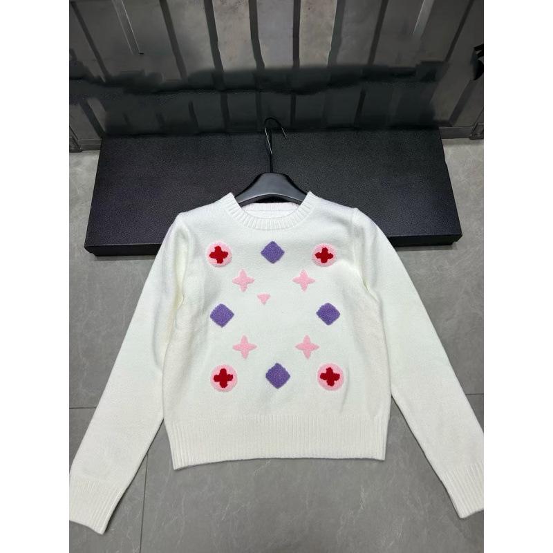 L Brand Autumn/Winter 2026 3D Embroidered Knit Top - Sweet Girly Style