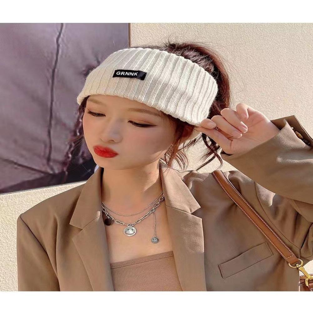 Elastic Winter Hat Wide Warm Headwrap New Knitted Hat  Autumn Winter