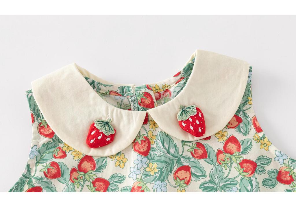 Summer 2025 Princess Dress for Girls - Baby Doll Collar Skirt