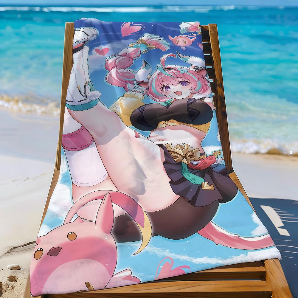 Game Varesa Genshin Impact Towel Sports Quick Dry Travel Camping Gear Sandproof Soft Light Large Beach Towel