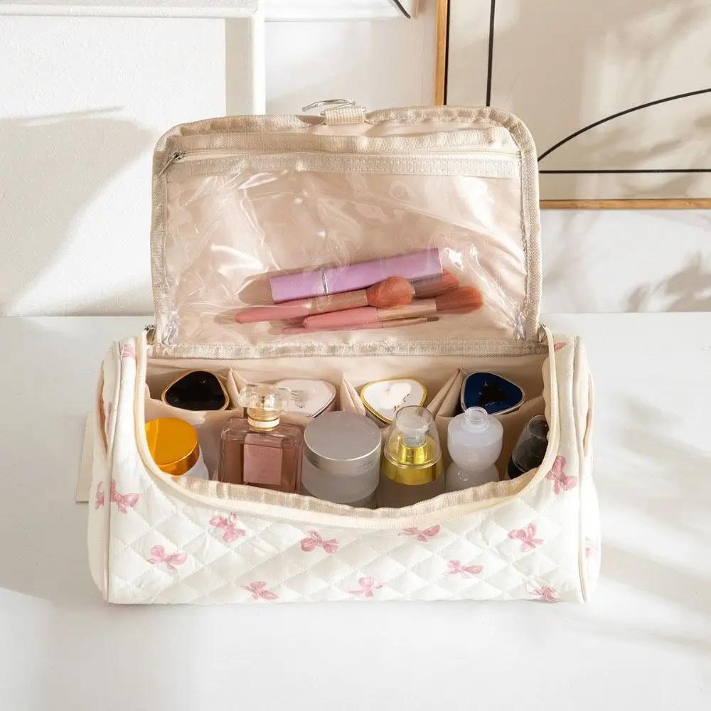 Portable Travel Cosmetic Bag Large Capacity Shockproof Hair Dryer Storage Bag Anti-Scratch Dustproof Women Toilet Wash Bag