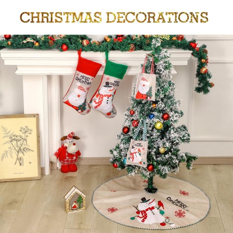 Easy Setups Holiday Tree Skirt In Multiple Sizes Feature Soft Polyester Materials And Secure Fit
