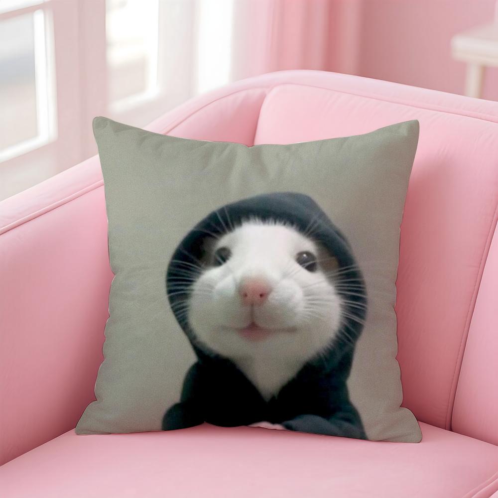 Kwaii Anime Niedliche Maus Kissenbezug Kissenhülle Kurzer Plüsch Verdeckter Reißverschluss Raum Sofa Kissenbezug