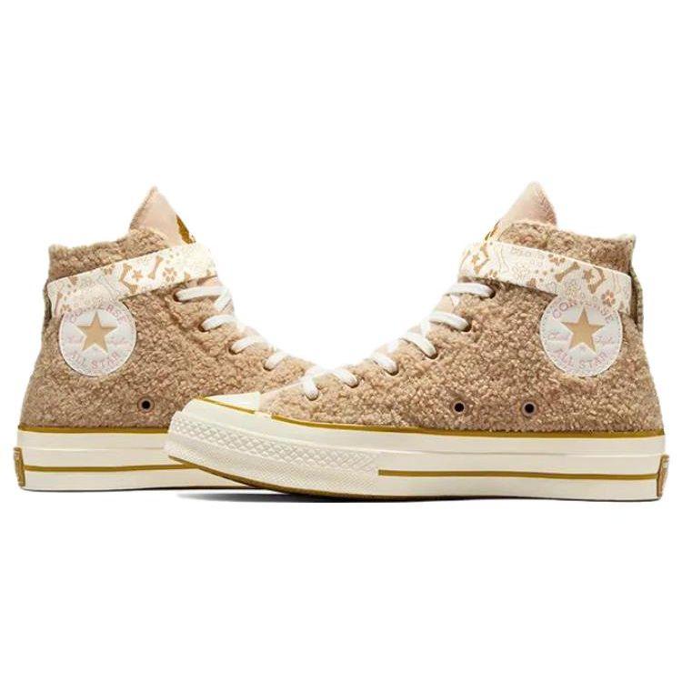 Converse 1970s Versatile Comfortable High-Top Canvas Shoes Unisex Sneakers Light-Brown A08163C