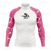 Rash Guard Masculina UPF 50 Manga Longa Camisa de Natação Surfe Mergulho Natação Esportes Aquáticos Secagem Rápida Fibra de Bambu