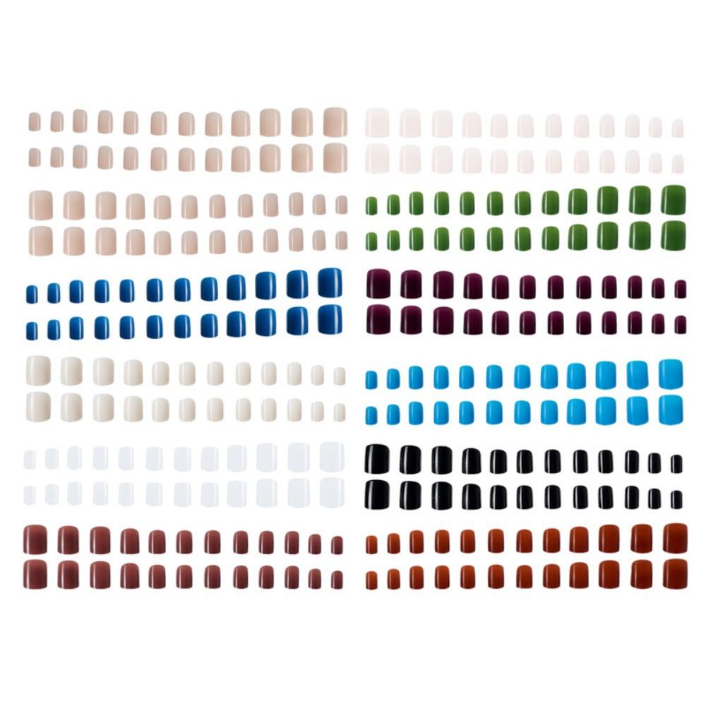 

288pcs French Fake Nails Short Nail Tips Detachable False Nails for Salon CDMJ-73-1