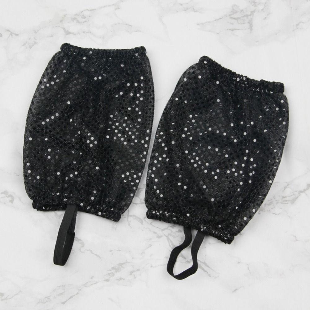 Silver Black Sequins Leg Warmers Sequined Stage Costume Shiny Leg Sleeves Jazz Dance