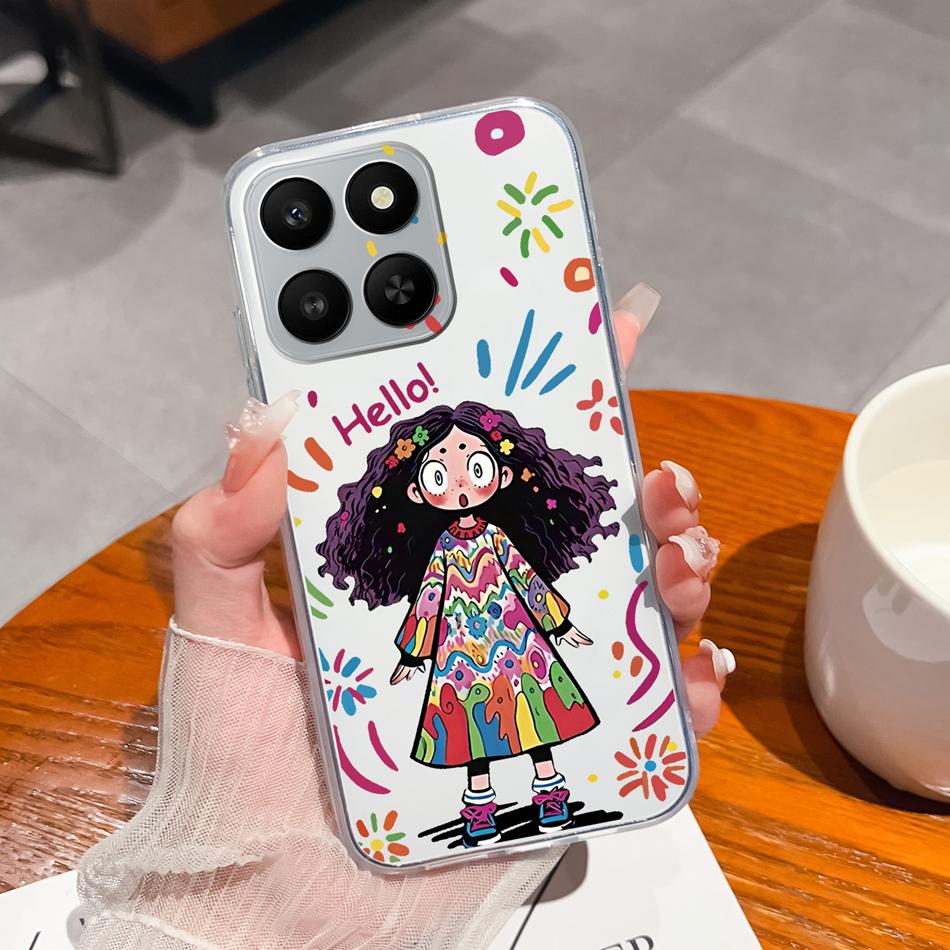 For Honor 400 Smart Phone Case Leisure Style Patterns Soft Silicone TPU Transparent Lightweight Cover For Honor400 Smart Bumper