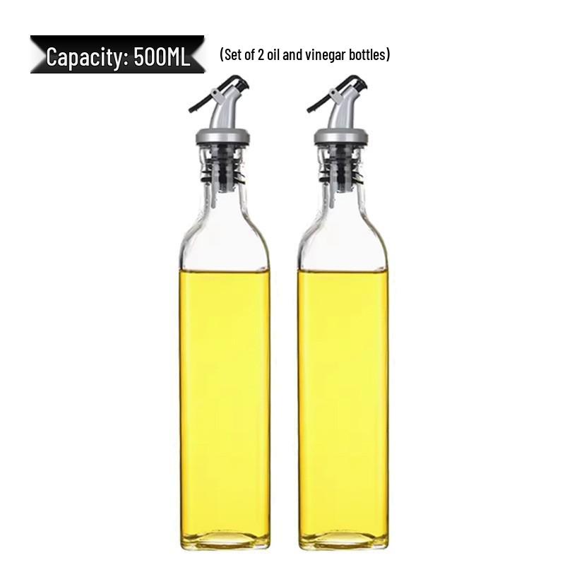 Sticlă de Sticlă Etanșă pentru Ulei și Oțet, Capacitate Mare, Tip Spray cu Presare, Ideală pentru Sos de Soia și Vin de Gătit.