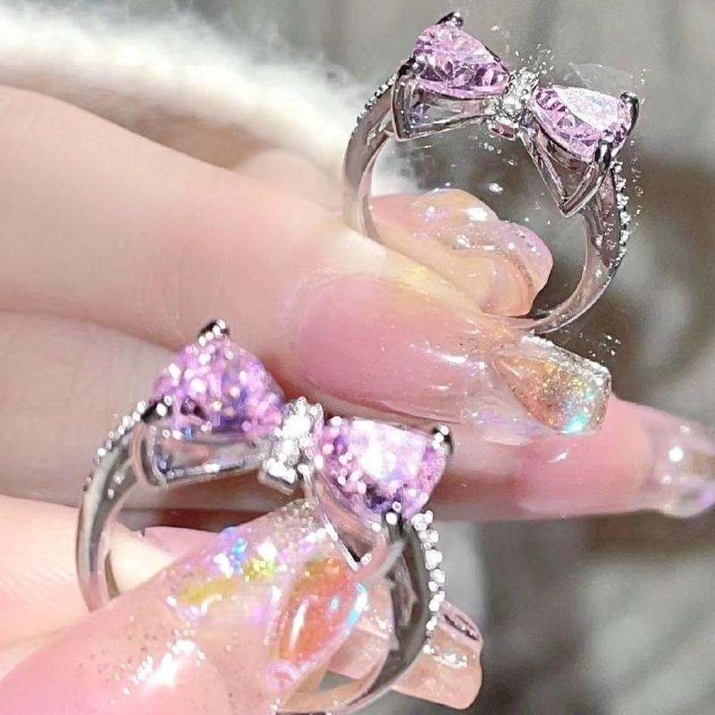Mode Glänzende Blaue Kristall Planet Ringe Y2K Emo Mädchen Fee Exquisite Offene Finger Ring Frauen Hochzeit Party Trendy Schmuck