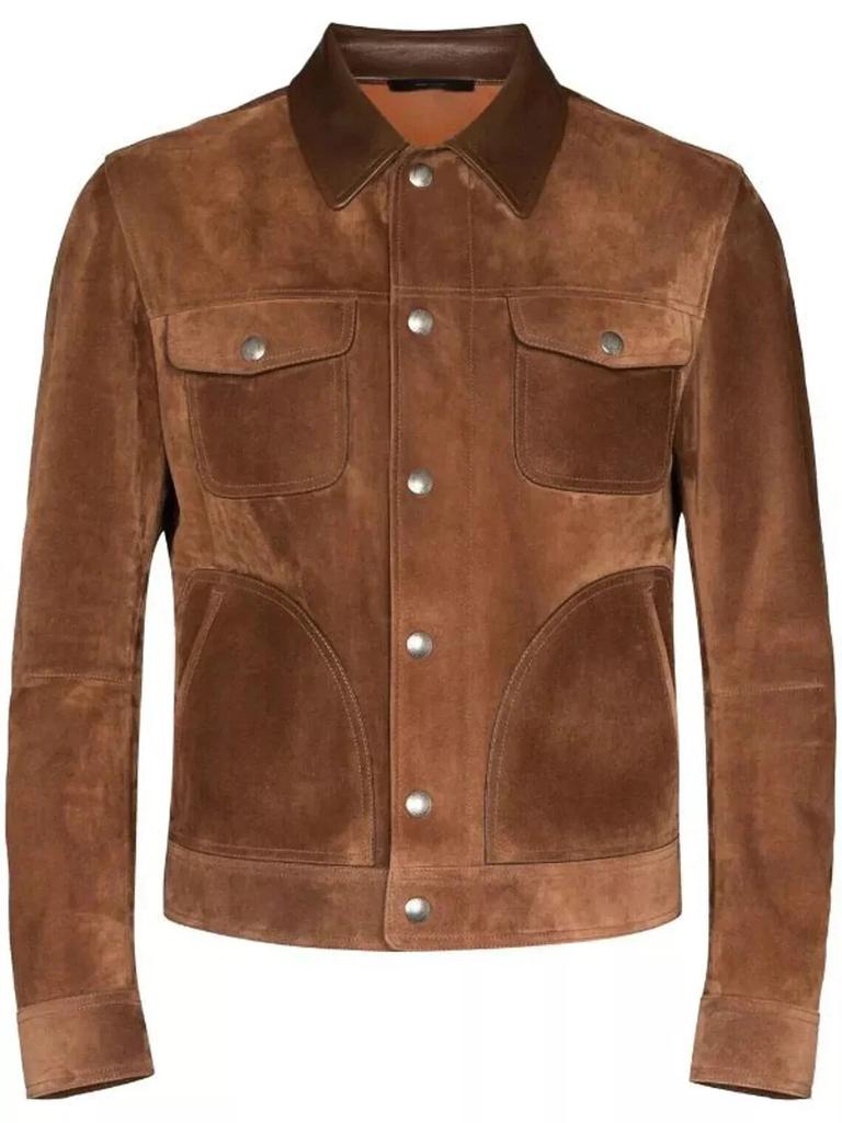 Jacket Moto Biker Coat Fashion New Men’s Jacket Real Suede Soft Trendy Tan Brown