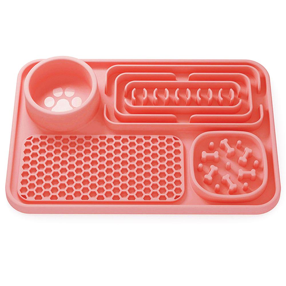 Thickened Cat Slow Feeder Bowl Extra Large Pet Food Tray Non Chew Resistant
