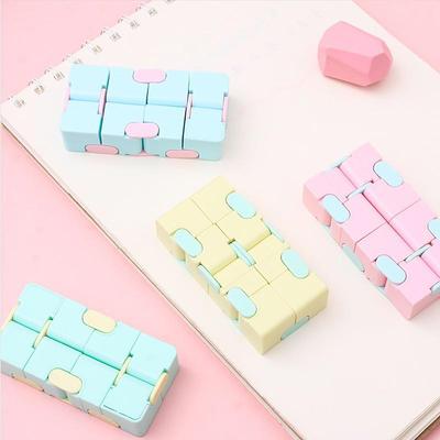 Cubo Infinito Macaron Criativo: Brinquedo Educacional e para Alívio de Estresse de Duas Camadas