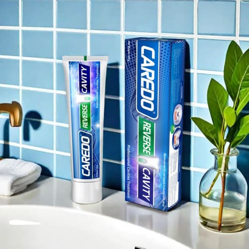CAREDO Adult Toothpaste, Cavity Prevention & Treatment, Fluoride-Free, Hydroxyapatite, Tartar Removal, Waterless, Enamel Repair, Filling Support, 100g