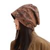 Autumn and winter printed stacking hat windproof face small bag head hat warm cold hat casual versatile hat women