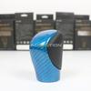 Black Leather Blue Carbon Fiber Gear Shift Knob For Toyota Lexus ES GS-450H GX IS-300 NX-300H RC-300 RX-350 2015-