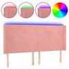 VidaXL Tête de Lit à LED Meuble de Chambre à Coucher Accessoire de Lit Double Tête de Cadre de Lit Intérieur Rose 3123839
