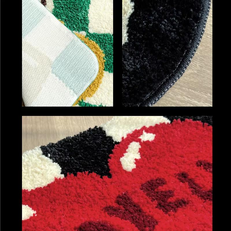 Lovely Tufting Seat Cushion Soft Round Square Floral Coffee Egg Chair Sofa Pad Home Office Warm Decor for Autumn Winter 40x40cm