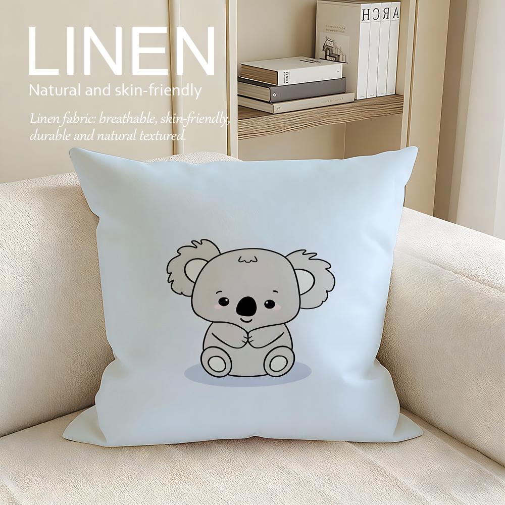 Cute Baby Koala Cushion Cover Pillowcase Set Pcs x x Breathable Washable Sofa Cushion Cover