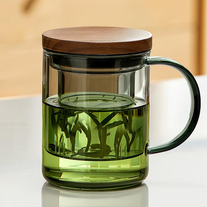 TEAHUE High Borosilicate Glass Tea Infuser Mug