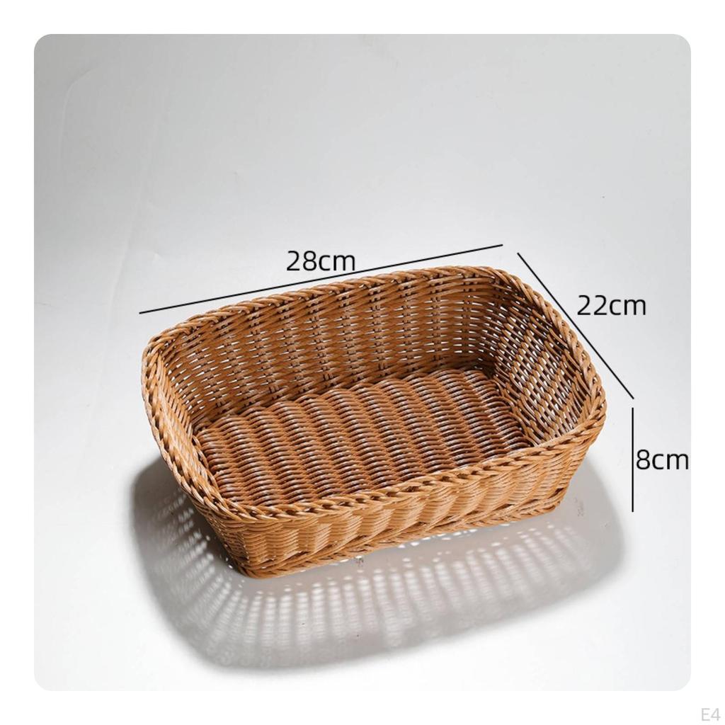 Rectangular Fruit Serving Basket | Rattan Basket, for Snack Display