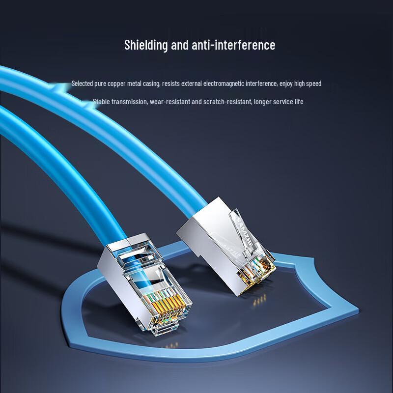 SAMZHE Cat6 Gold-Plated Gigabit RJ45 Connectors (100-Pack)