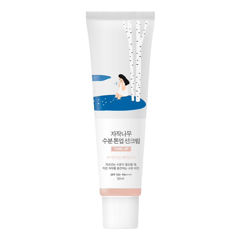Round Lab Birch Moisturizing Tone-Up Sun Cream – Brightening & UV Protection with Soothing Care, Korean