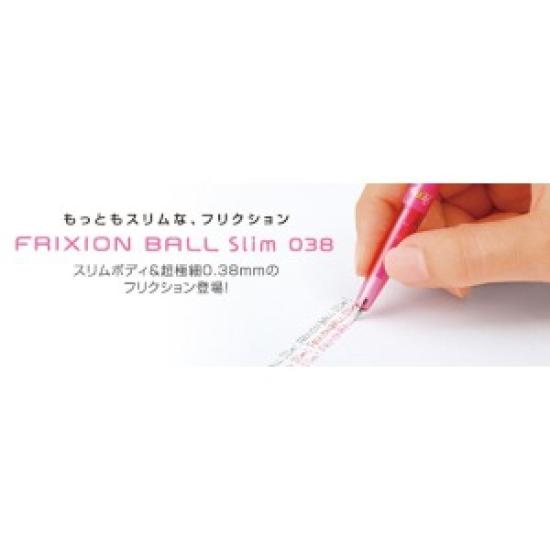 Pilot FriXion Ball Slim 0.38 Clear Body 8-Color Set (LFBS144UFNC8C)