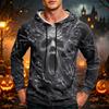 Men's Color Loose Fit Hoodie with Pocket and Drawstring for Casual Everyday Wear