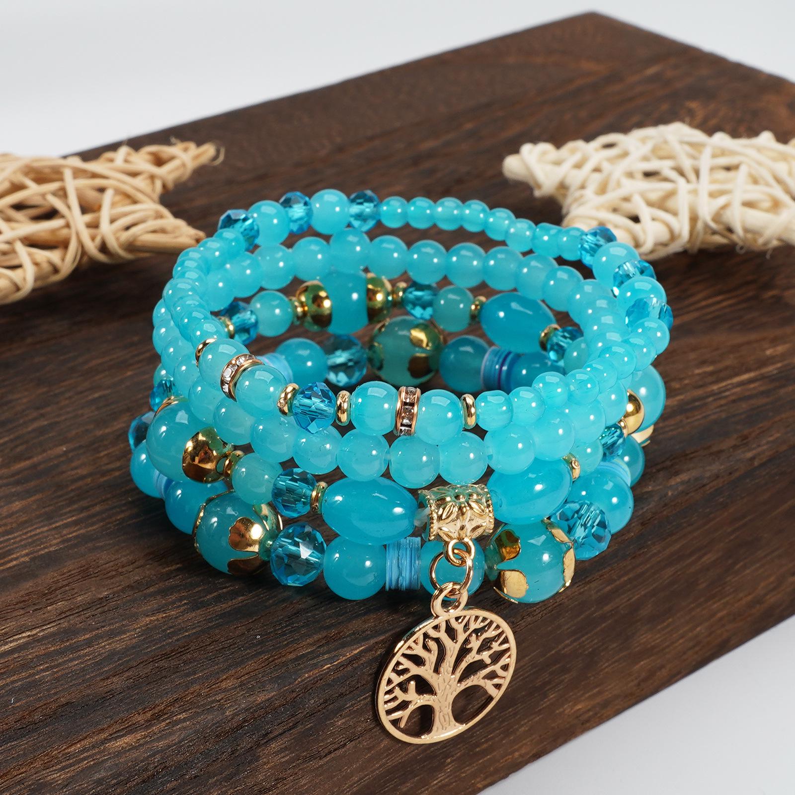 Bohemian Tree of Life Pendant Beaded Bracelet - Niche Design Jewelry