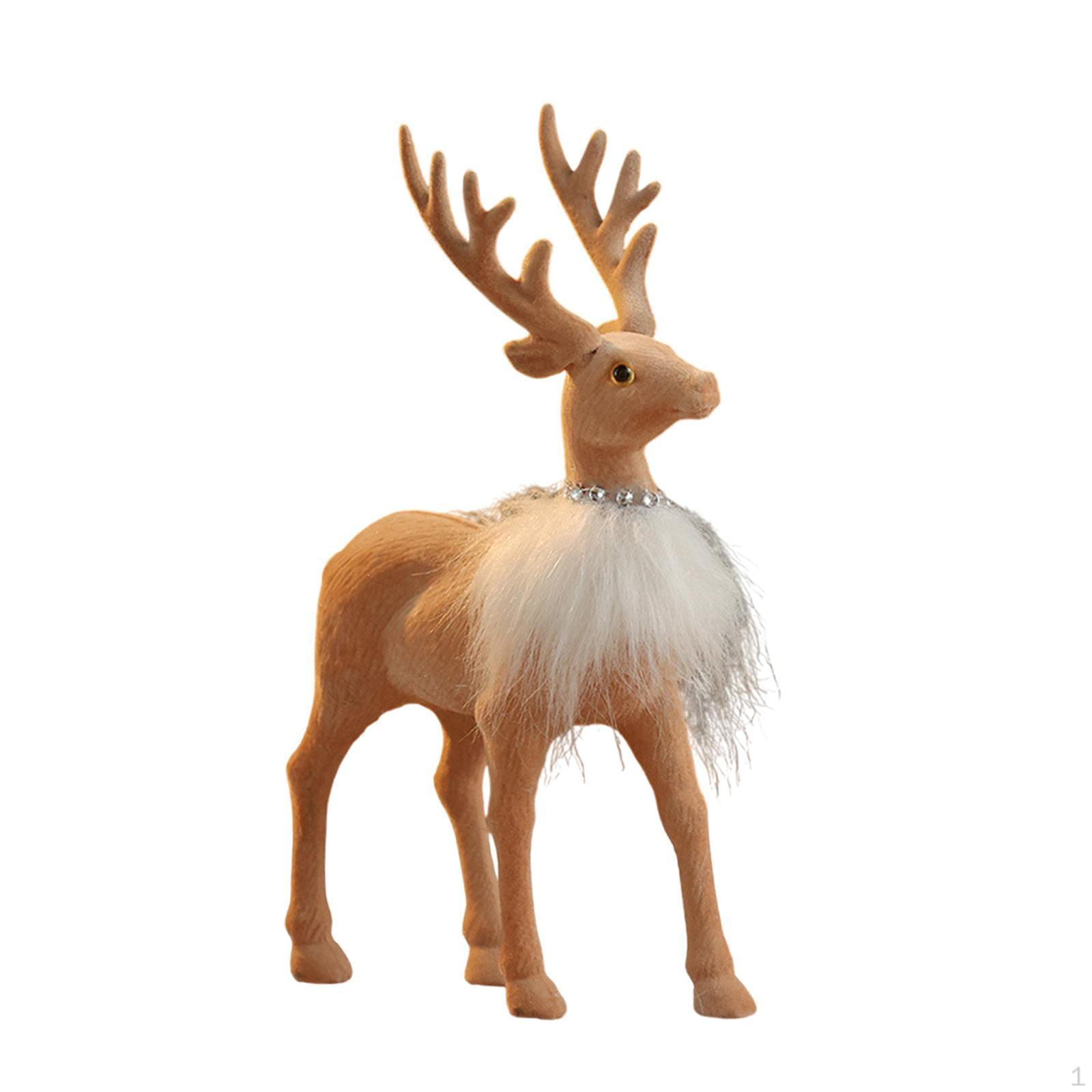 

Рождественская фигурка лося, имитация скульптуры оленя, коллекционный праздничный декор для входа на крыльцо 13.5cmx22cm