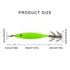 10Pcs Shrimp Lures Baits Squid Jig 3.6g Fluorescent Squid Jig Cuttlefish Hook Glow Jig Hook for Saltwater Fishing