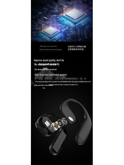 M35 Wireless Bluetooth Open-Ear Air Conduction Earbuds for Sports Running with 5.3 Stereo Sound.
