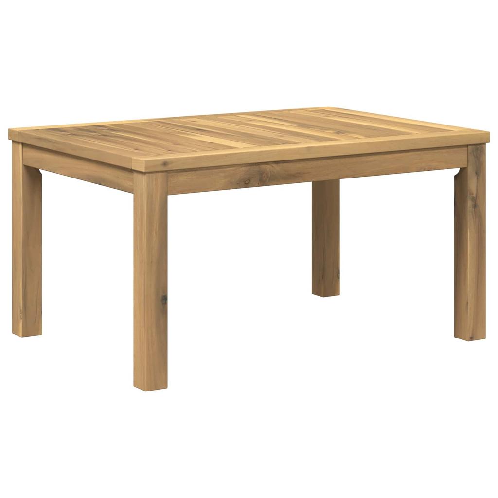 Coffee Table White 49 x 68.5 x 36 cm Solid Acacia Wood