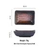 Ceramic Raised Corner Sushi & Sauce Dishes