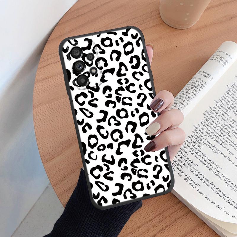 Leopard Print Phone Case For Samsung Galaxy A53 5G Protection Back Cover Soft Silicone Fundas For Samsung A56 A36 A54 A16 Cute