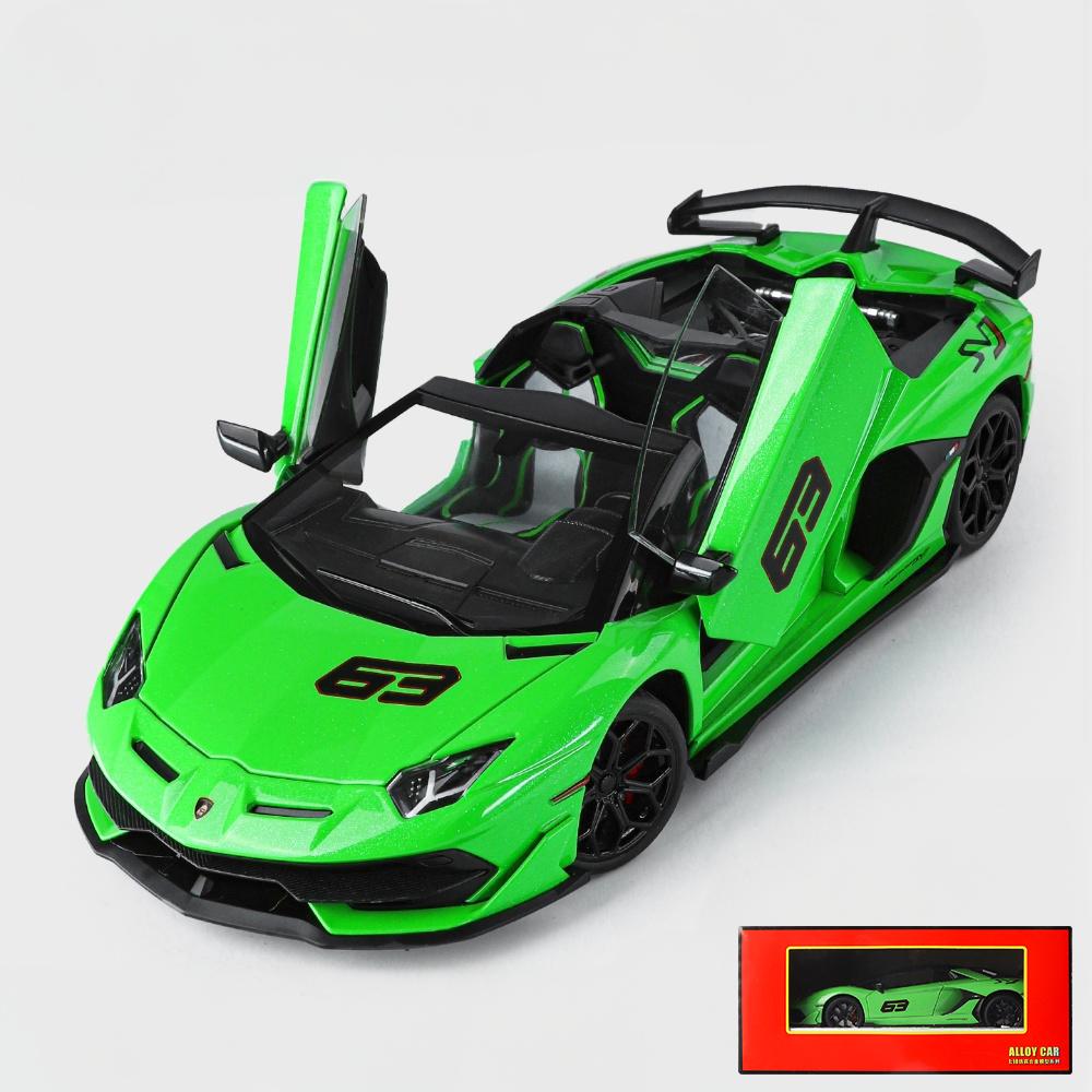 1:18 Lamborghini Aventador SVJ63 Odnímatelná verze kabrioletu Superauto Slitina Kov Litý Model Auta Dekorace Ozdoba Koníček