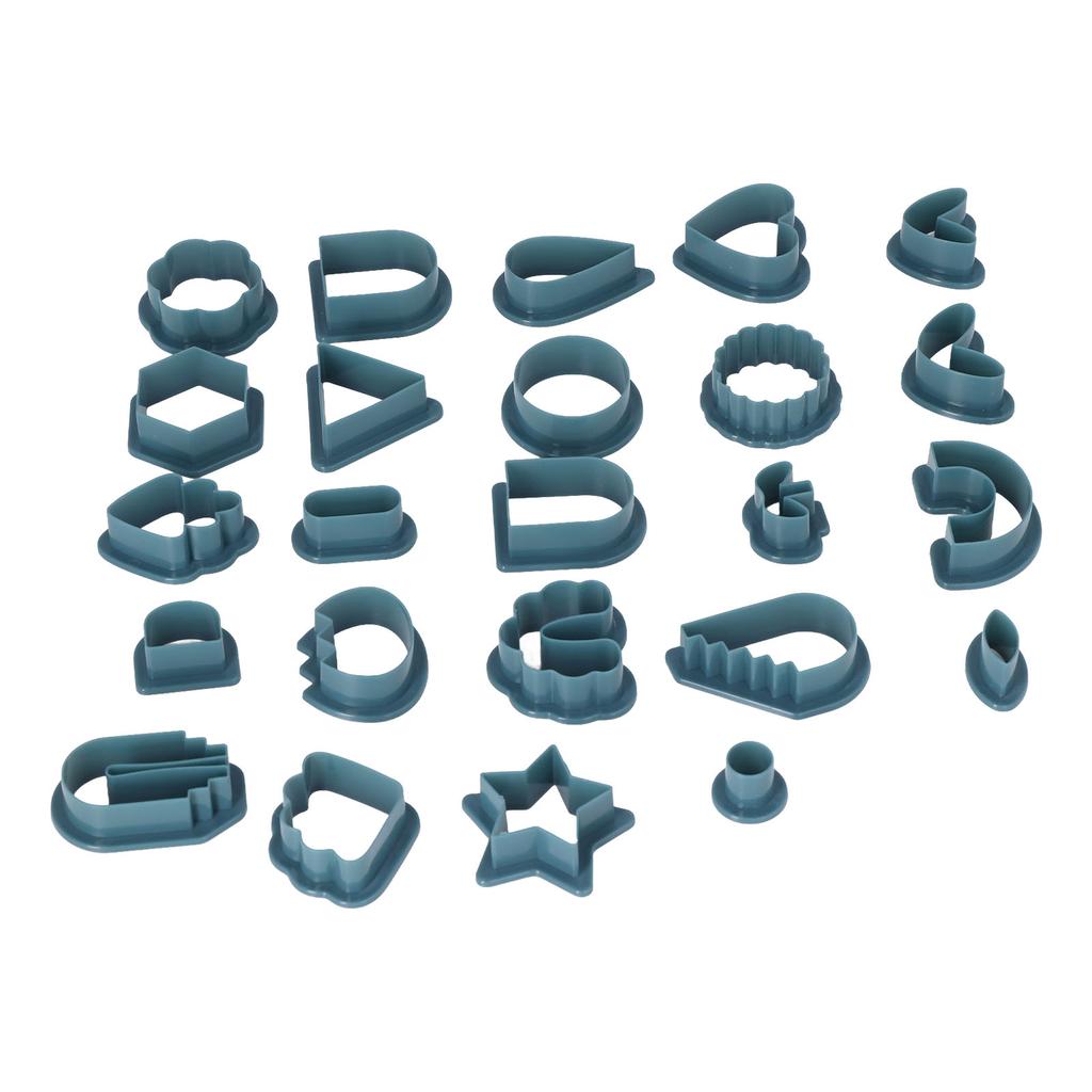 142 Pcs Dark Blue Polymer Clay Cutters Set Plastic Polymer Clay Cutter Tools DIY Clay Jewelry