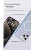 Apple 16 Pro Max Magnetic Ring Frosted Phone Case - Electroplated Soft Protective Cover