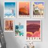Planet Storm Trek Kunstdrucke, Retro-Reiseposter, minimalistisches Weltraum-Landschaftsbild, Leinwandgemälde, Geschenk für Geeks, Zimmer, Heim-Wanddekoration
